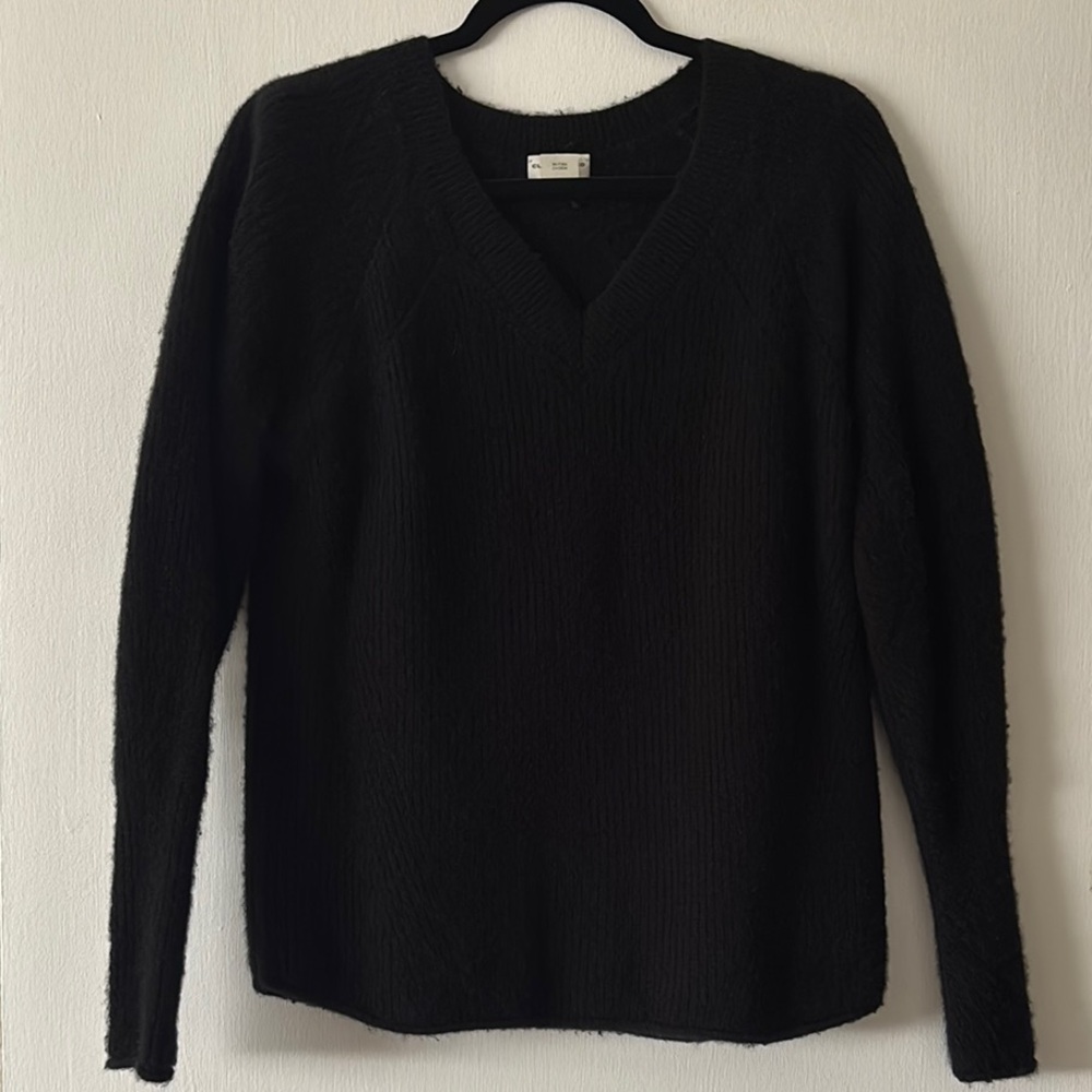 Cozy Black V-Neck Sweater